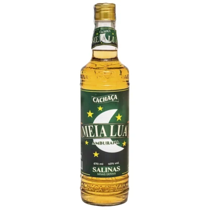 CACHAÇA MEIA LUA AMBURANA 670ML